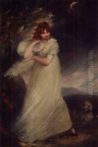 Girl And Her Dog by Sir John Hoppner