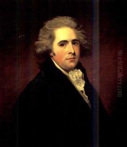 Portrait Of George, 3rd Earl Of Dartmouth Wearing A Blue Coat And White Stock