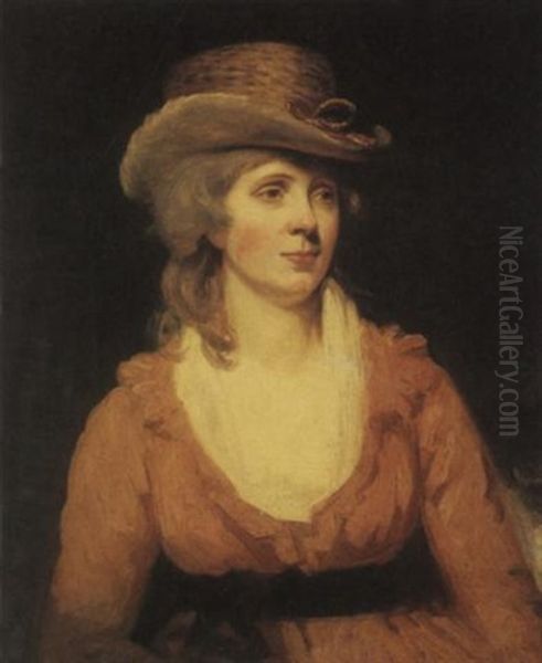 A Portrait Of A Lady, Elizabeth Spencer Churchill (?), Wearing A Fur-lined Riding Hat - view 1