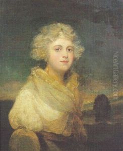 Portrait De Femme Dans Un Paysage by Sir John Hoppner