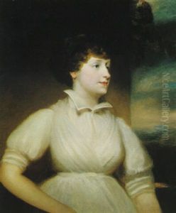 Portrait Of Mary Dionysia Calcroft, Half Length, Wearing A White Dress