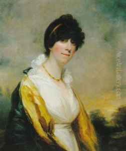 Portrait Of Mrs. John Corbet, Nee Piggott Of Chetwynd, Half Length, Standing In A Landscape Portrait Of Mrs. John Corbet, Nee Piggott Of Chetwynd, Half Length, Standing In A Landscape