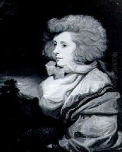 Portrait Of Jane Elizabeth Scott, Countess Of Oxford, Seated Half Length, Before A Landscape