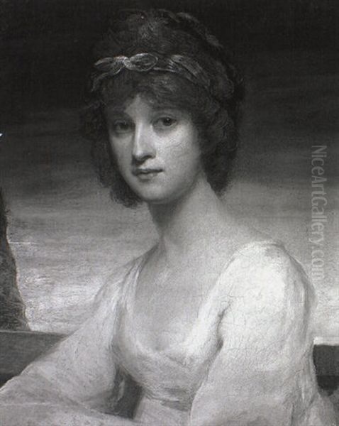 Portrait Of Lady Elizabeth Whitbread Before A Landscape - view 1