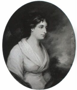 Portrait Of A Young Lady In Landscape by Sir John Hoppner