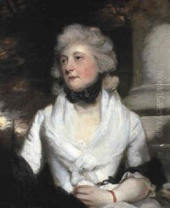Portrait Of The Hon. Mrs. Keppel In A White Dress With Black Bow Portrait Of The Hon. Mrs. Keppel In A White Dress With Black Bow