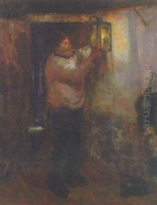 Lighting The Lamp by Gwendoline Margaret Hopton