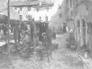 Market Place by Gwendoline Margaret Hopton