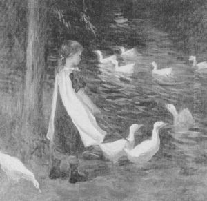 Feeding The Ducks by Gwendoline Margaret Hopton