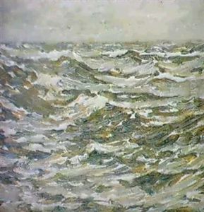 Waves...study In Blue Waves...study In Green by Henry Silkstone Hopwood
