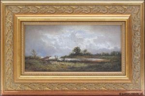 Landschaft Mit Seeufer by Franz Horadam