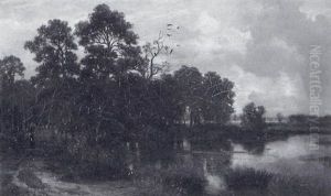 Abendliche Uferlandschaft by Franz Horadam