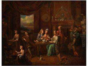 Hofische Tischgesellschaft by Jan Josef Horemans the Elder