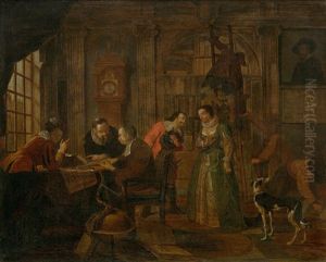 Scholars In A Library