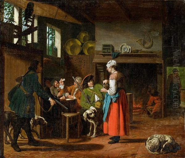 Tavern Scene With Two Huntsmen - view 1
