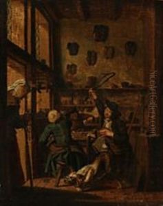 A Man Break In The Growling Dog by Jan Josef Horemans the Elder