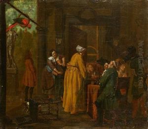 Les Joueurs Dans Un Interieur