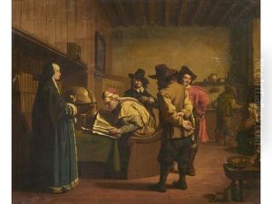 Figures In An Interior by Jan Josef Horemans the Elder