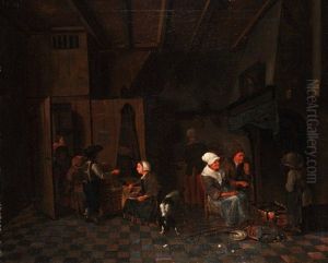 Le Benedicite Et Cuisine D'une Grande Demeure (pair) by Jan Josef Horemans the Elder