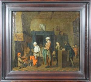 Scene D'interieur by Jan Josef Horemans the Elder