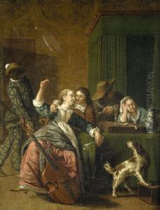 Interior Med Figurer by Jan Josef Horemans the Elder