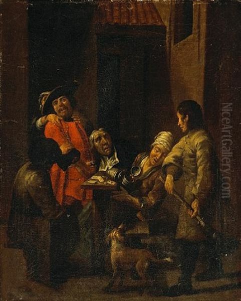 A Dispute In A Courtyard - view 1