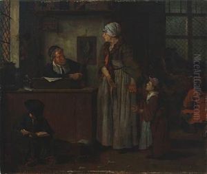 At The Notary by Jan Josef Horemans the Elder