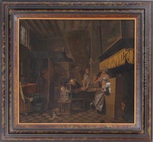 Interior Scenes (2 Works) by Jan Josef Horemans the Elder