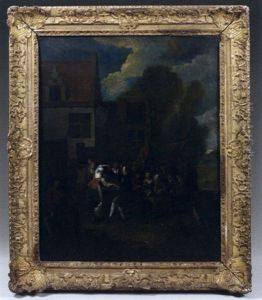 La Collation Devant L'auberge Avec La Danse De La Servante by Jan Josef Horemans the Elder