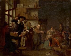 Strenge Unterrichtsstunden (+ Another; Pair) by Jan Josef Horemans the Elder