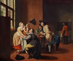 Interior Of An Inn by Jan Josef Horemans the Elder