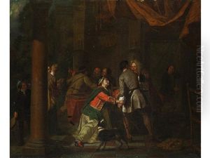 Streitszene Am Spieltisch (?) by Jan Josef Horemans the Elder