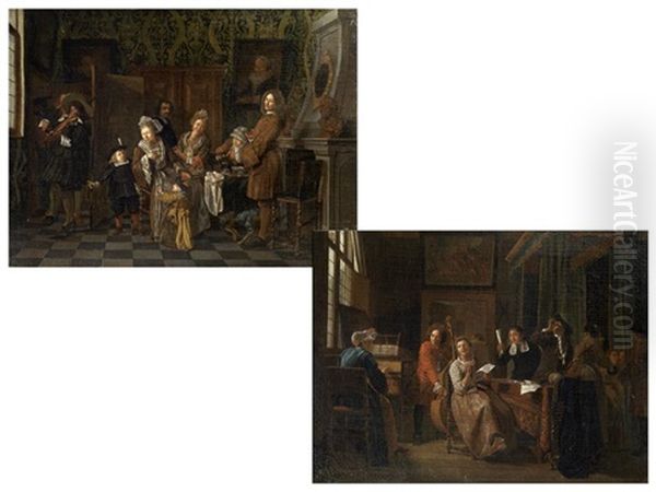 Tischgesellschaften Bei Hausmusik (diptych) - view 1