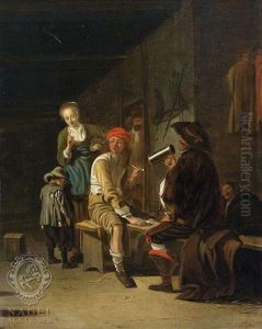 Wirtshausszene by Jan Josef Horemans the Elder