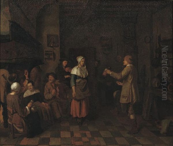 Peasants Making Music And Dancing In An Interior - view 1