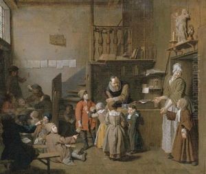 The Schoolmaster With His Pupils by Jan Josef Horemans the Elder
