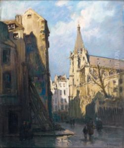 Eglise De Paris by Henri Alphonse Barnoin