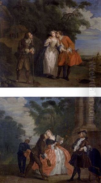 Scene Galante Dans Un Parc (+ Another Similar; 2 Works) - view 1