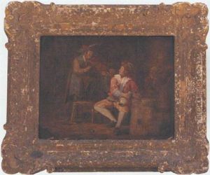 A Fiddler Playing To A Company In An Inn