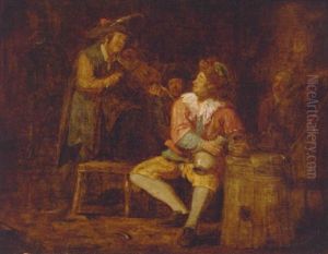 A Fiddler Playing To A Company In An Inn