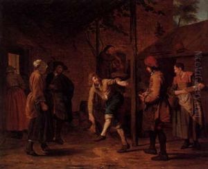 Figures Drinking And Dancing Outside An Inn Figures Drinking And Dancing Outside An Inn