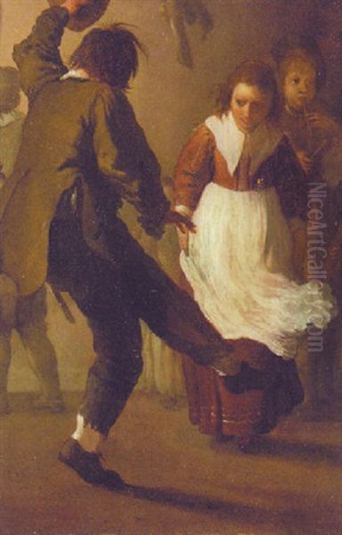 Peasants Dancing In An Interior - view 1