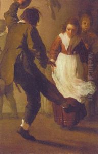 Peasants Dancing In An Interior