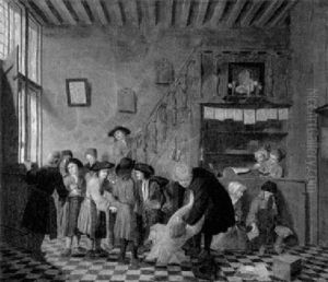 Das Strafgericht In Der Schule by Jan Josef Horemans the Elder