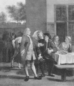 Festtafel Im Freien Vor Dem Haus