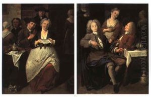 Interior Med Kvinder Der Musicerer by Jan Josef Horemans the Elder