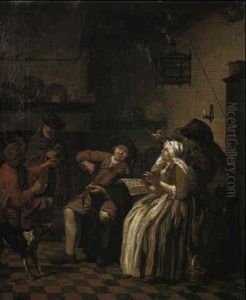 Peasants Merrymaking In An Inn by Jan Josef Horemans the Elder