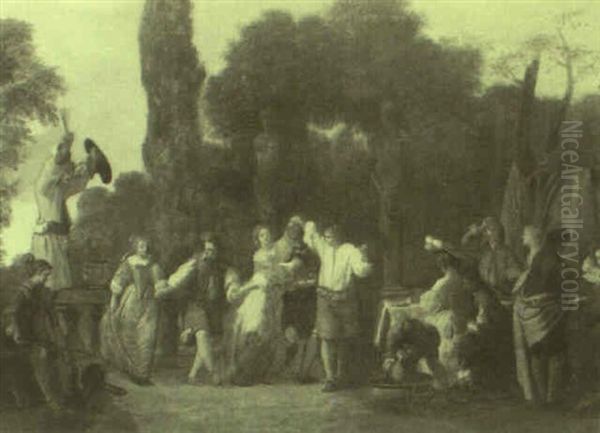 Figures Dancing On The Terrace - view 1