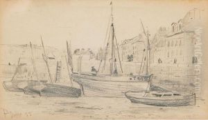 Wharf, Dieppe by James Macdonald Barnsley