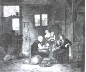 Family Interior by Jan Josef Horemans the Elder